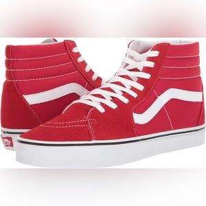 VANS SK8-Hi Classic High Top Sneakers - Women’s Size 8, Raspberry Red